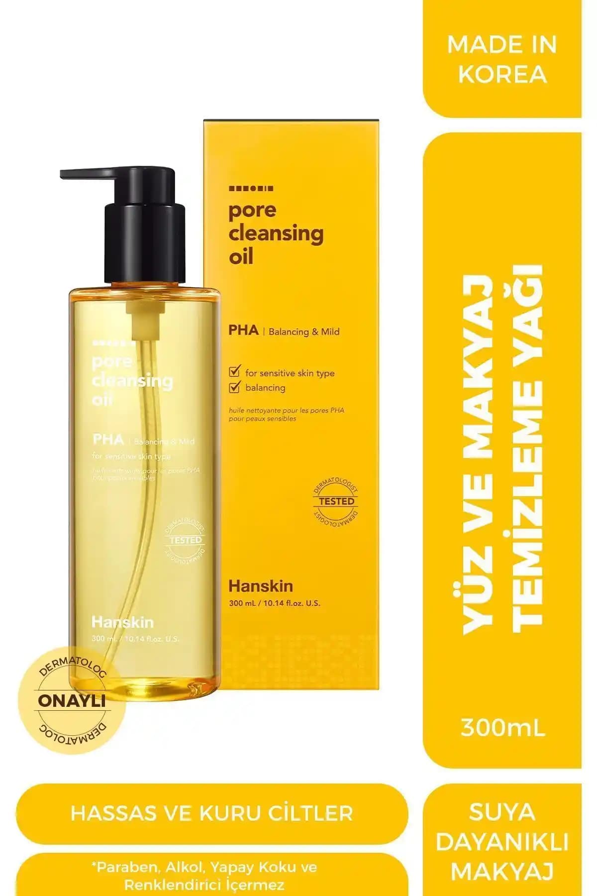 Hanskin Pore Cleansing Oil Hassas ve Toleranssız Ciltler İçin Güvenilir Temizlik Çözümü