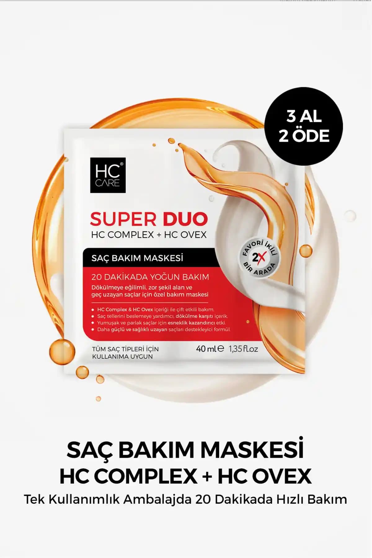 HC Super Duo Saç Bakım Maskesi: Doğal İçeriklerle Hızlı ve Etkili Saç Onarımı