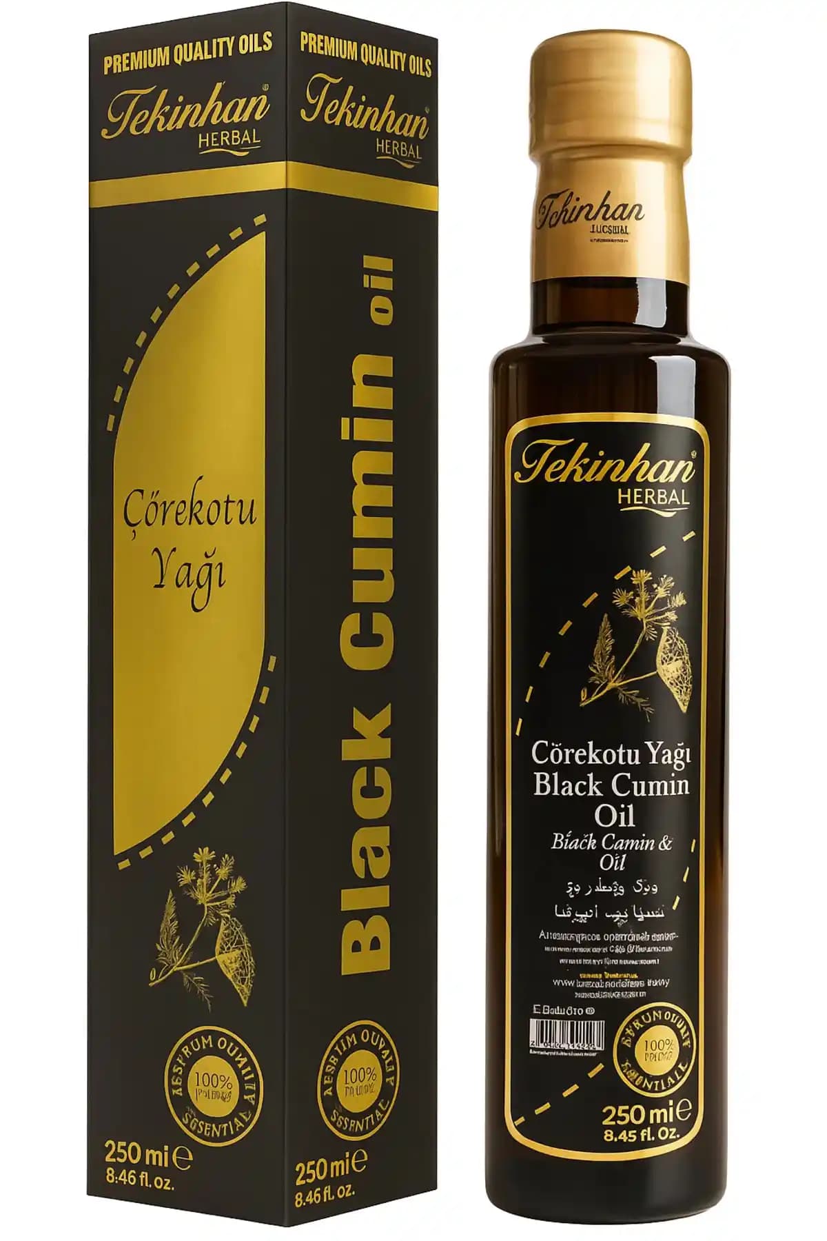 Hekimhan %100 Saf Çörekotu Yağı: Doğal ve Güçlü Sağlık Kaynağı 250 ml