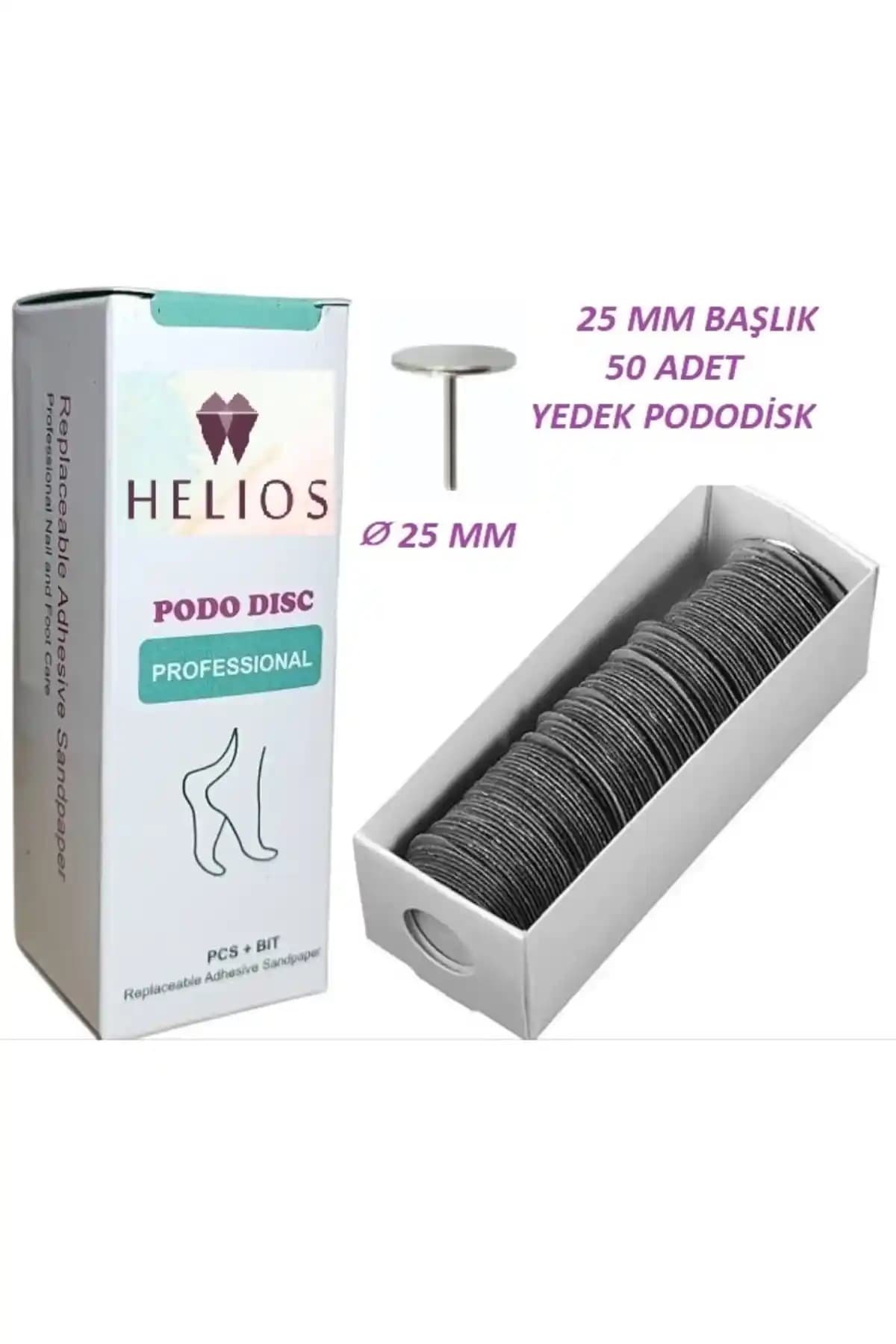 Helios 25 mm Pedikür Disk Pododisk Zımparaları Profesyonel ve Ev Kullanımı İçin Uygun