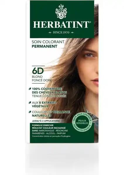 Herbatint Kalıcı Bitkisel Saç Boyası Dark Golden Blonde 6D Doğal ve Uzun Süreli Renk Sağlar
