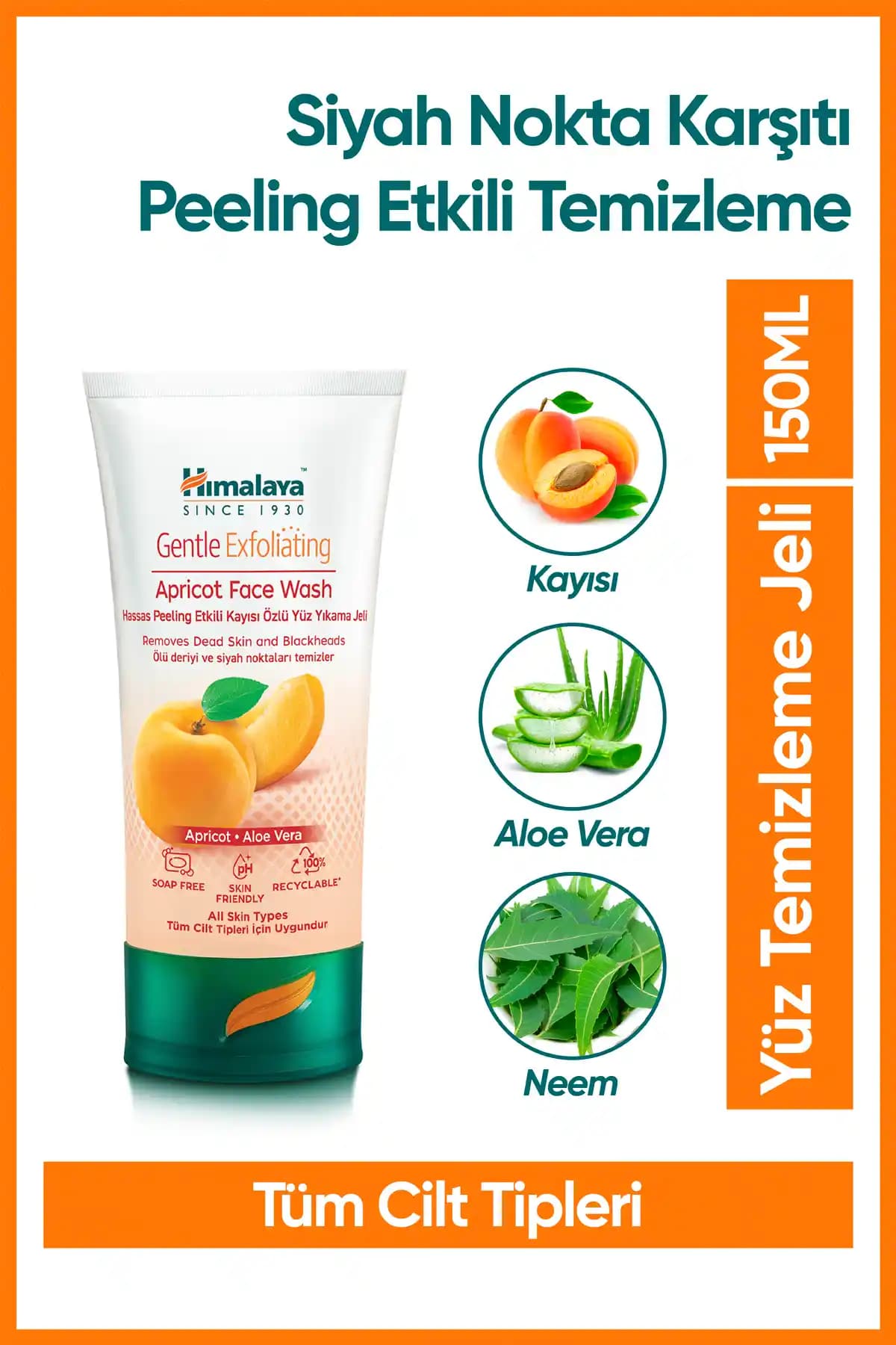 Himalaya 1930 Peeling Etkili Hassas Yüz Temizleme Jeli Cilt Temizliği ve Sağlığı İçin