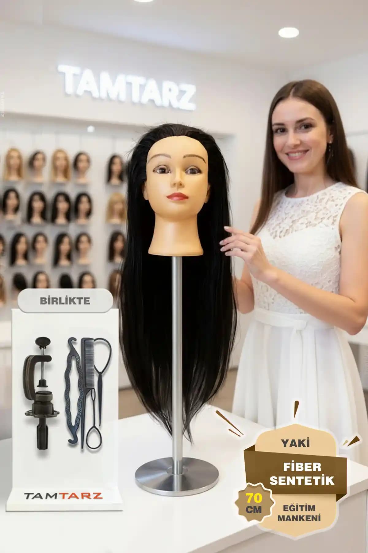 İnter Kuaför Eğitim Mankeni: Profesyonel Kullanım İçin Dayanıklı ve Gerçekçi Tasarım