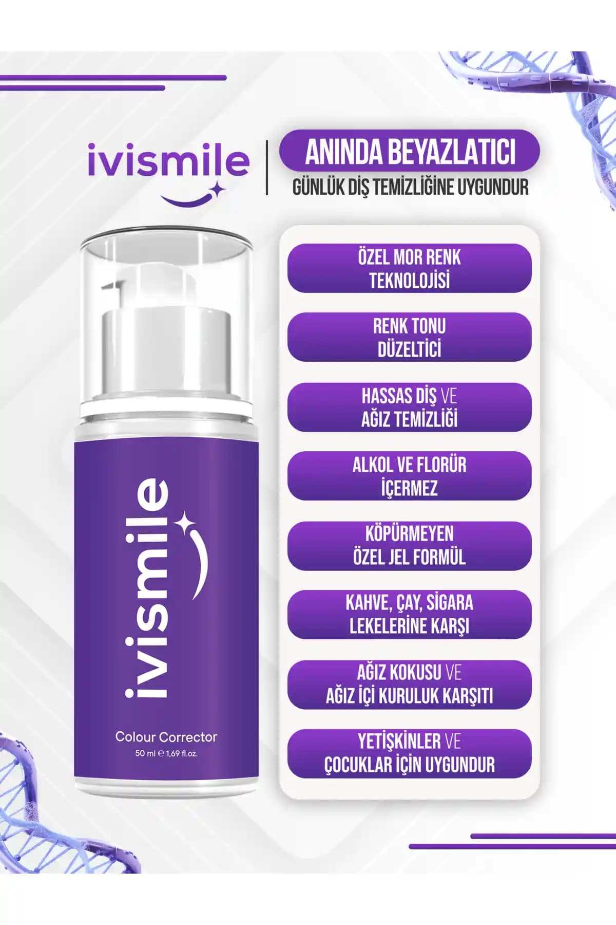 Ivismile Anında Etkili Diş Beyazlatıcı Jel: Hızlı ve Güvenilir Beyazlatma Çözümü