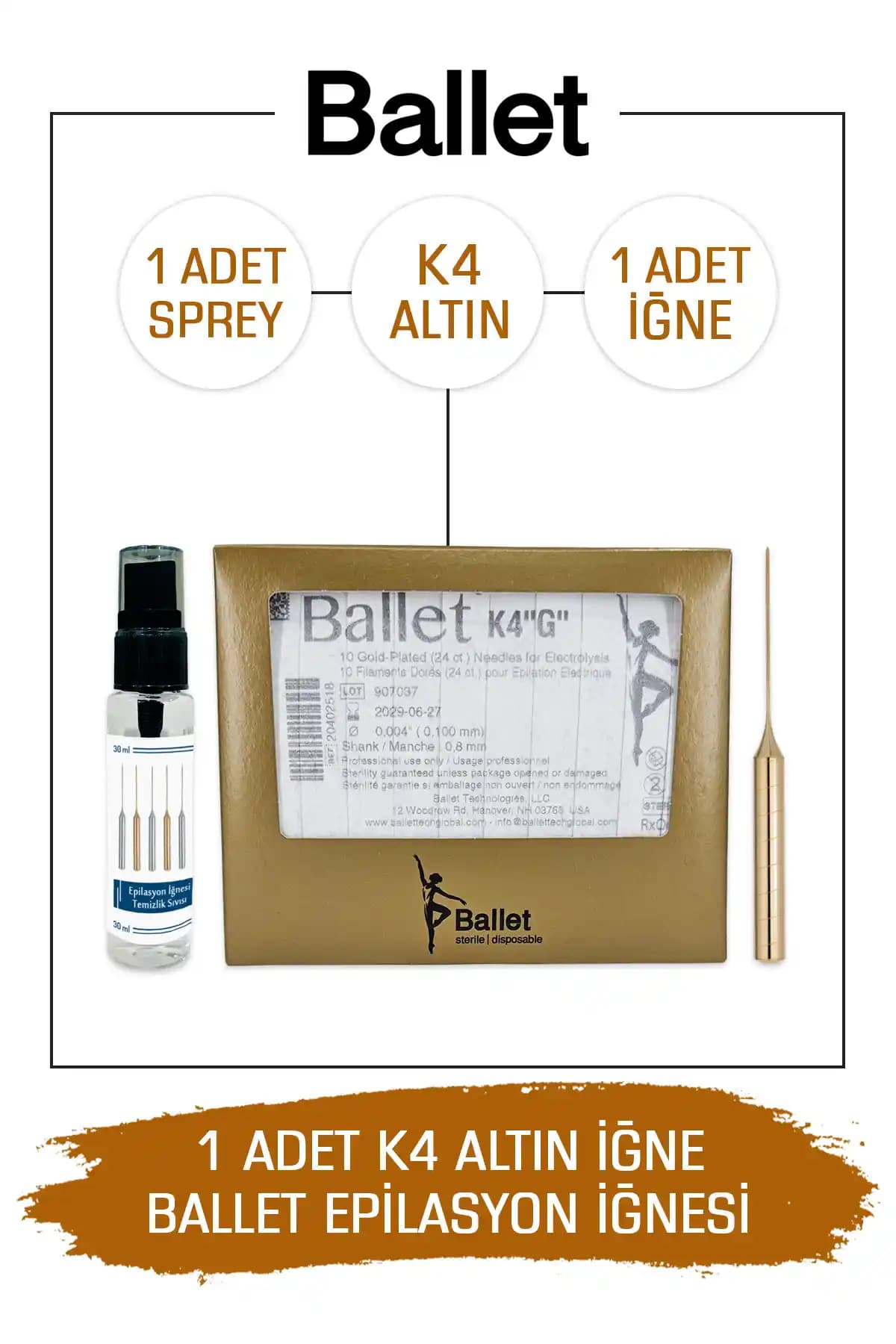 K4 Altın Epilasyon İğnesi: Güçlü, Güvenilir ve Lüks Tasarımlı Kalıcı Tüy Giderme Çözümü