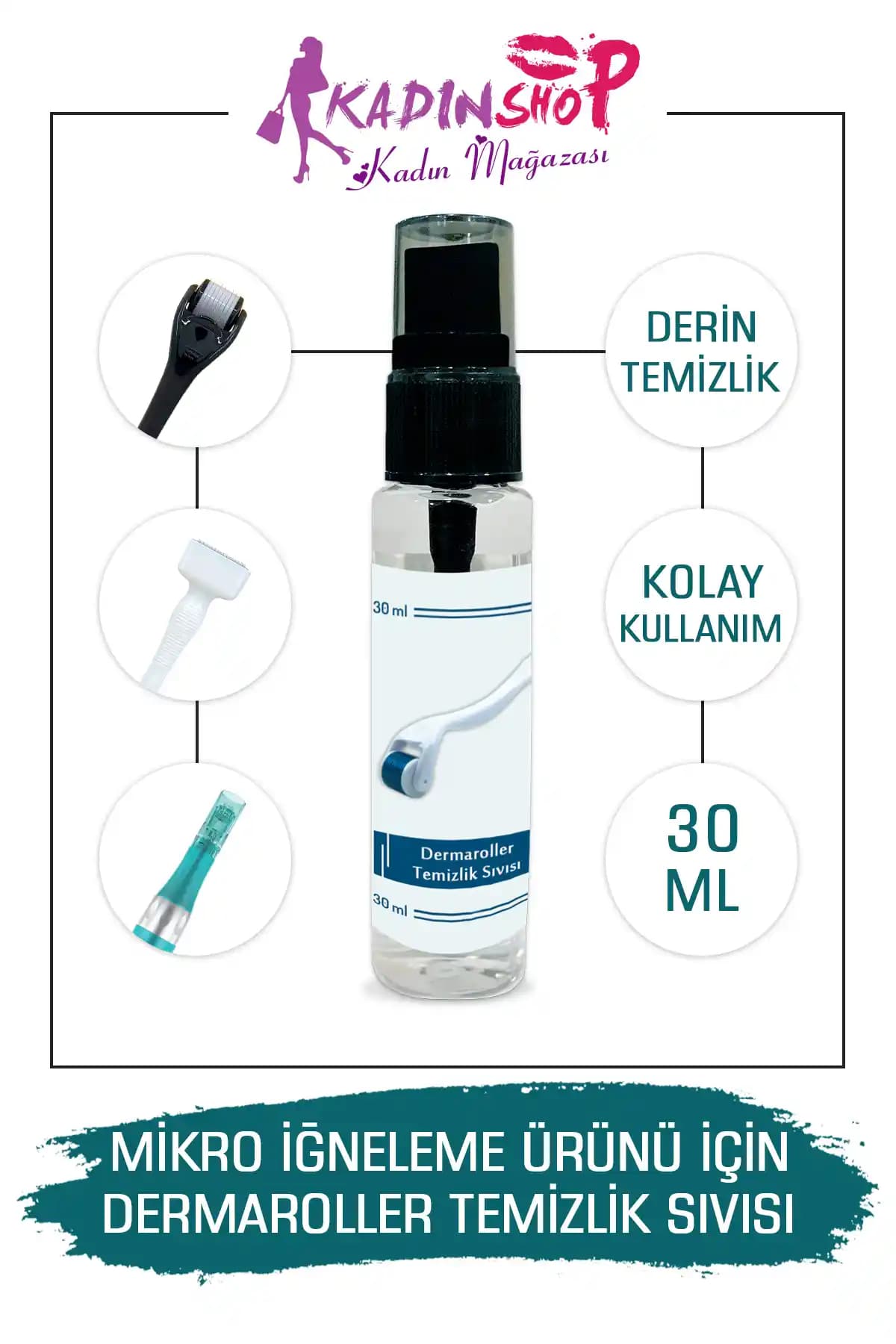 Ka<dı>nshop Dermaroller Temizlik Sıvısı: Güvenilir ve Etkili Cilt Bakım Dezenfektanı