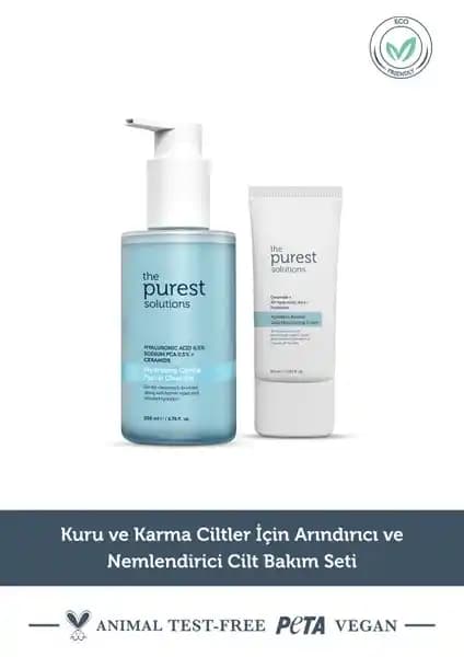 Kuru ve Karma Ciltler İçin Arındırıcı ve Nemlendirici Bakım Seti - Doğal ve Etkili Çözüm