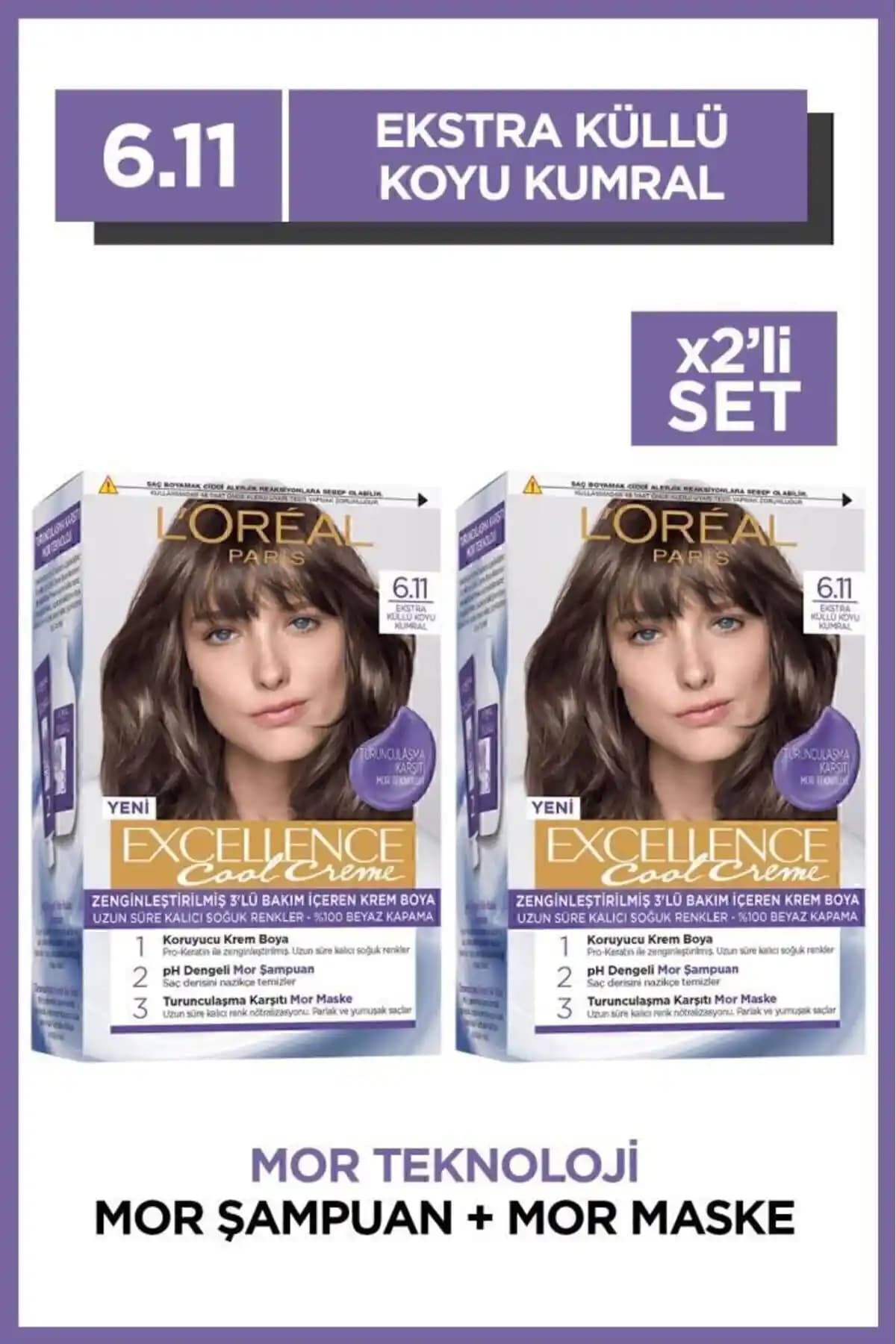 L'Oreal Paris Excellence Cool Creme 6.11 Ekstra Küllü Koyu Kumral Saç Boyası Özellikleri ve Kullanım Rehberi