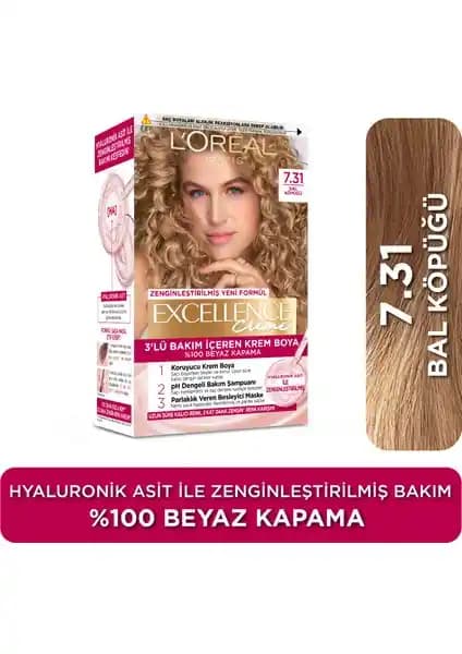 L'Oréal Paris Excellence Creme 7.31 Bal Köpüğü Saç Boyası Renk ve Bakım Bir Arada