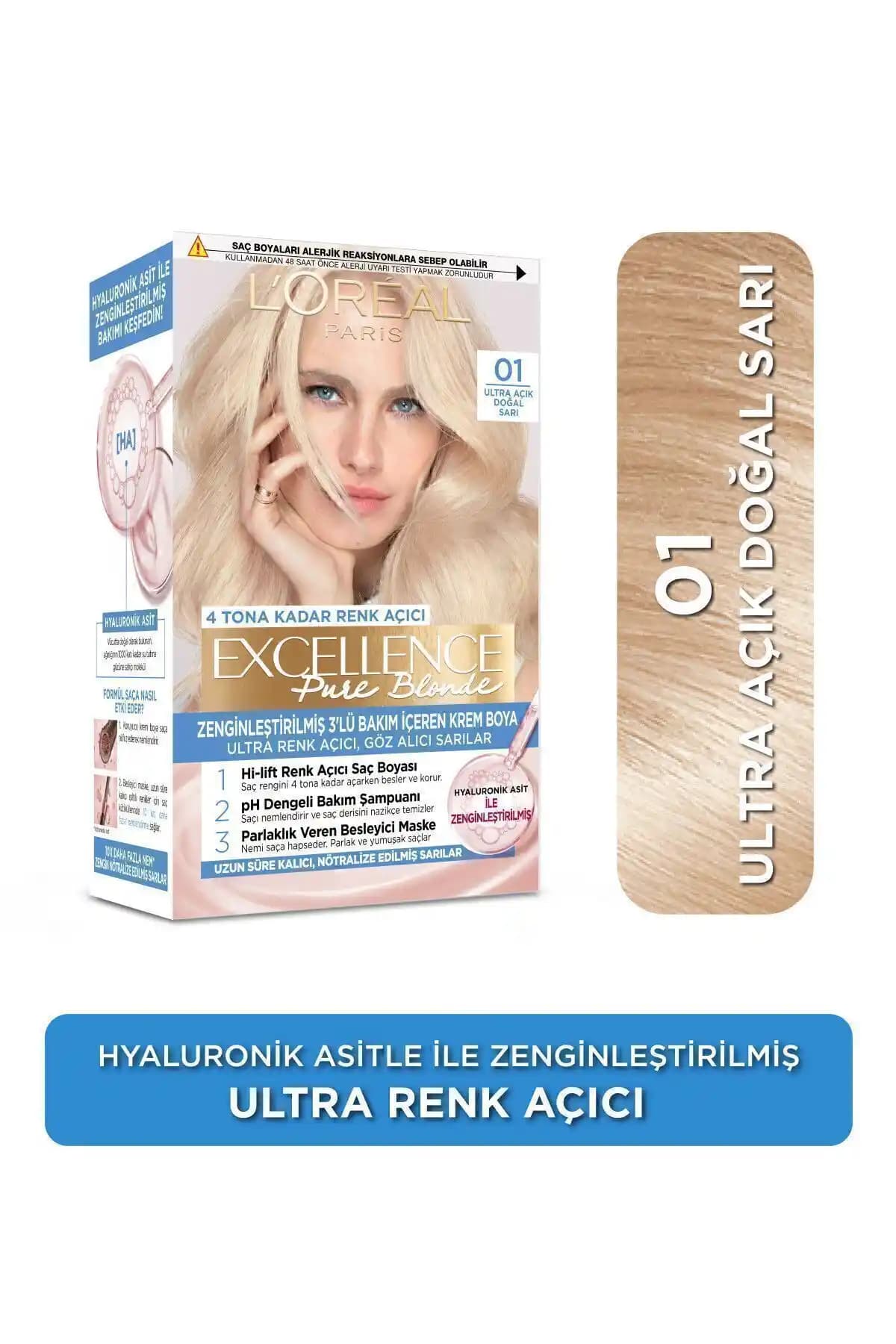 L'Oreal Paris Excellence Creme Saç Boyası 01 Ultra Açık Doğal Sarı Ürün İncelemesi ve Kullanım Rehberi