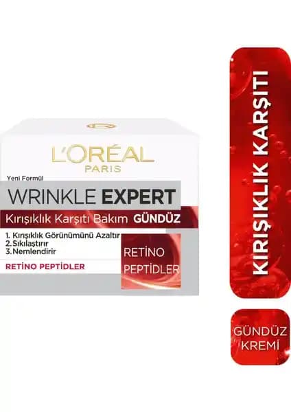 L'Oréal Paris Wrinkle Expert Günlük Bakım Kremi Yaşlanma Karşıtı ve Nemlendirici Etkilerle Cildi Yeniler