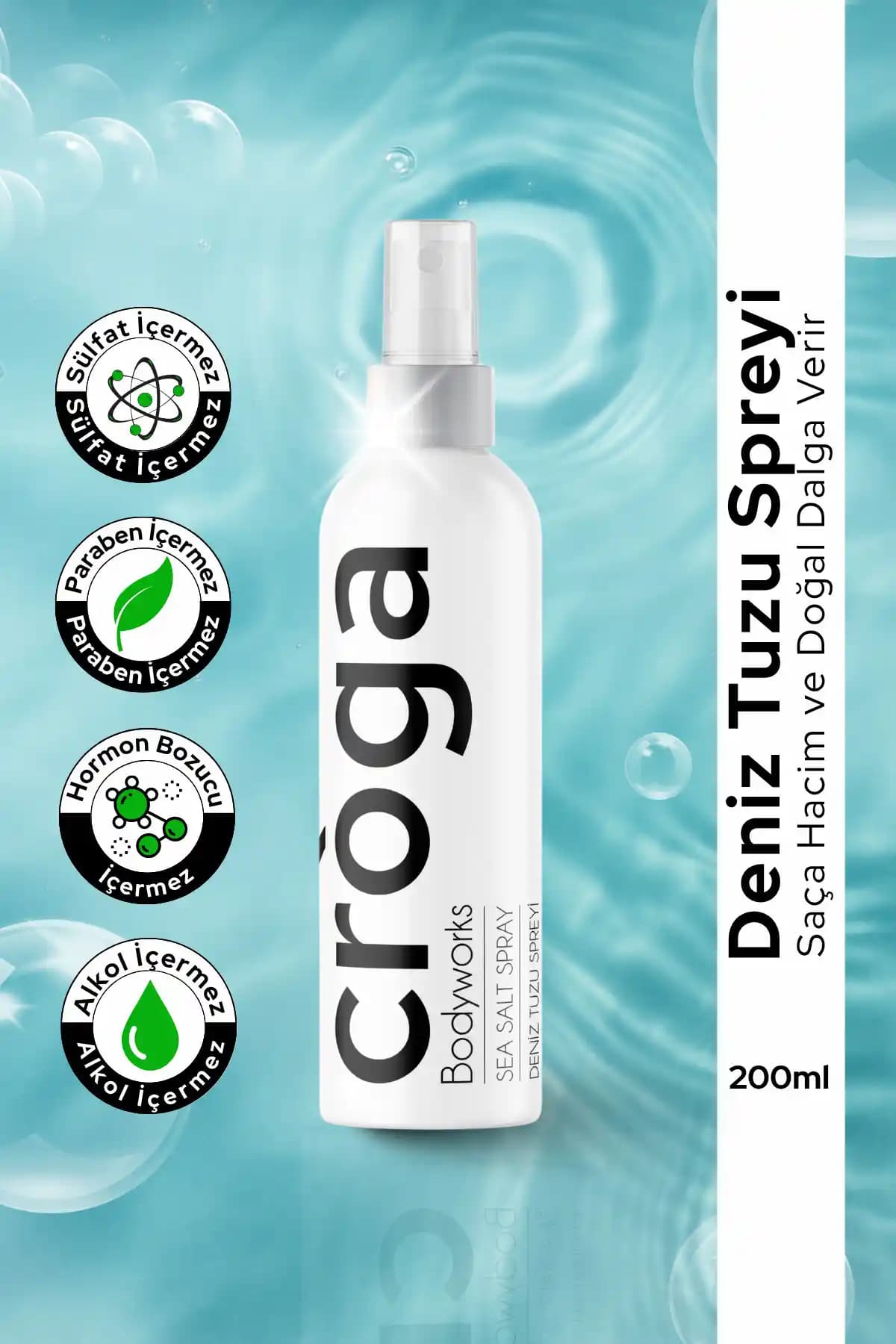 La Coir Cròga Deniz Tuzu Spreyi: Doğal ve Hacimli Dalga Etkisi Yaratıcı Saç Bakım Ürünü