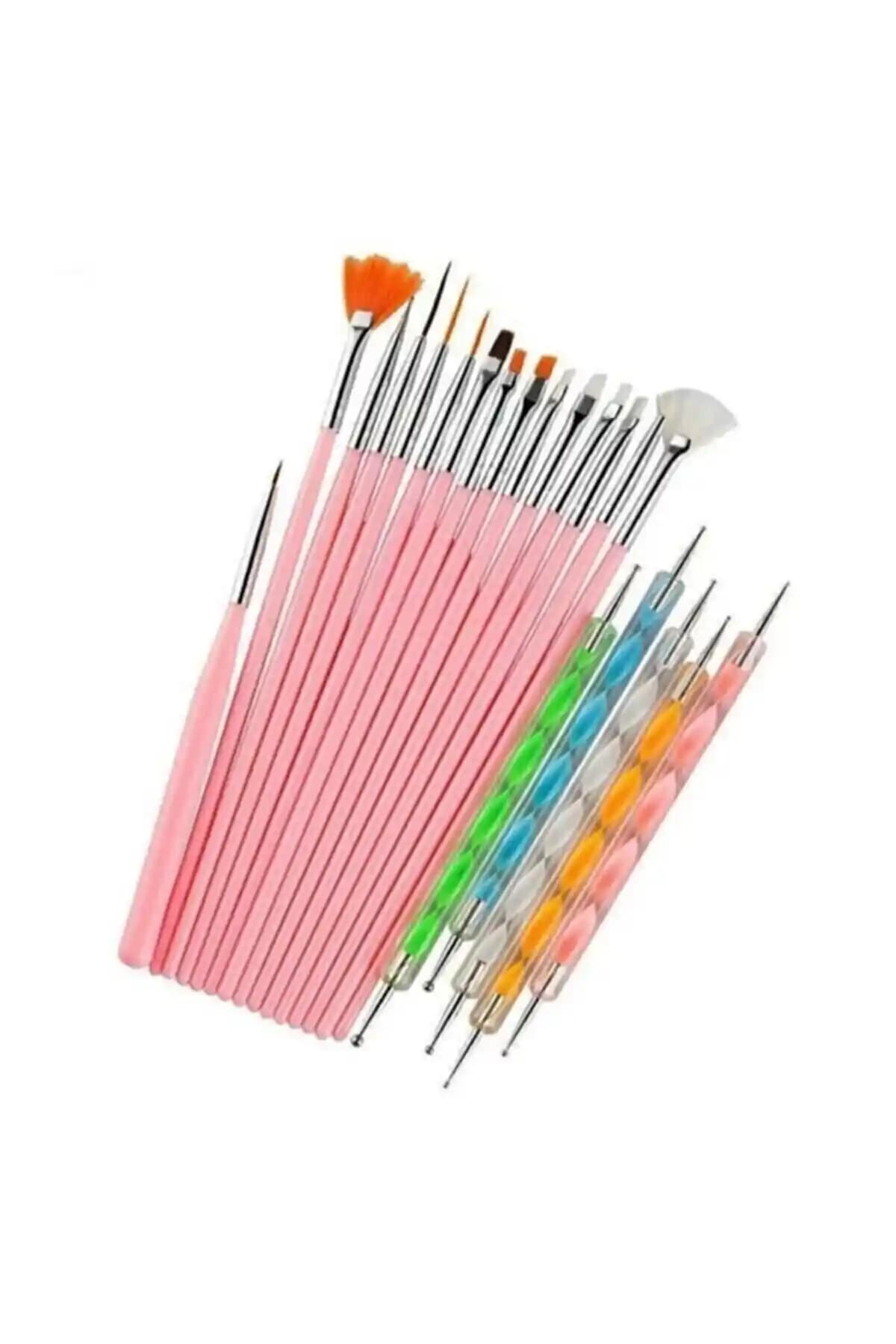 LARİN Kozmetik Art Tırnak Süsleme Desen Fırça Seti Profesyonel ve Hobi Kullanımı İçin Uygun