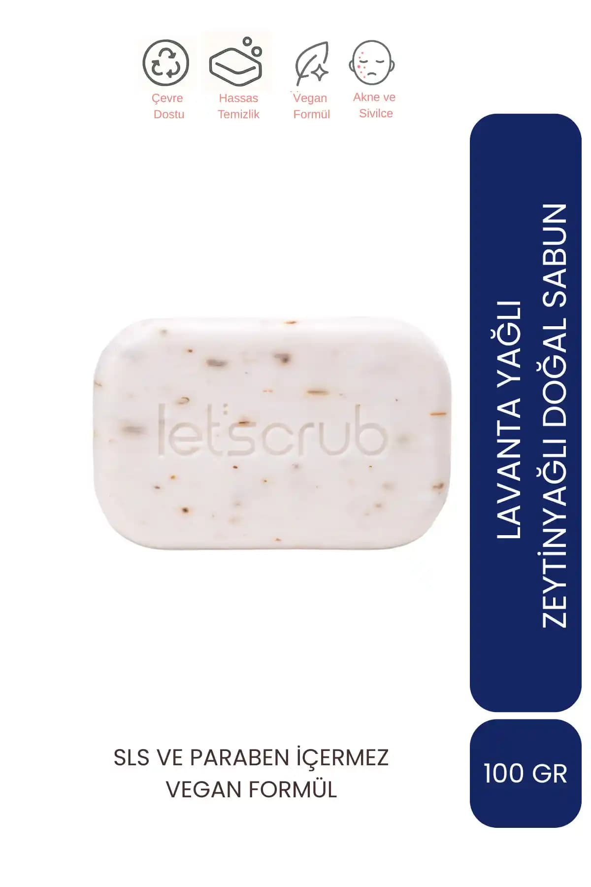 LETSCRUB Zeytinyağlı Doğal Sabun Lavanta Kokulu Cilt Bakımında Doğallık ve Rahatlatıcı Etki