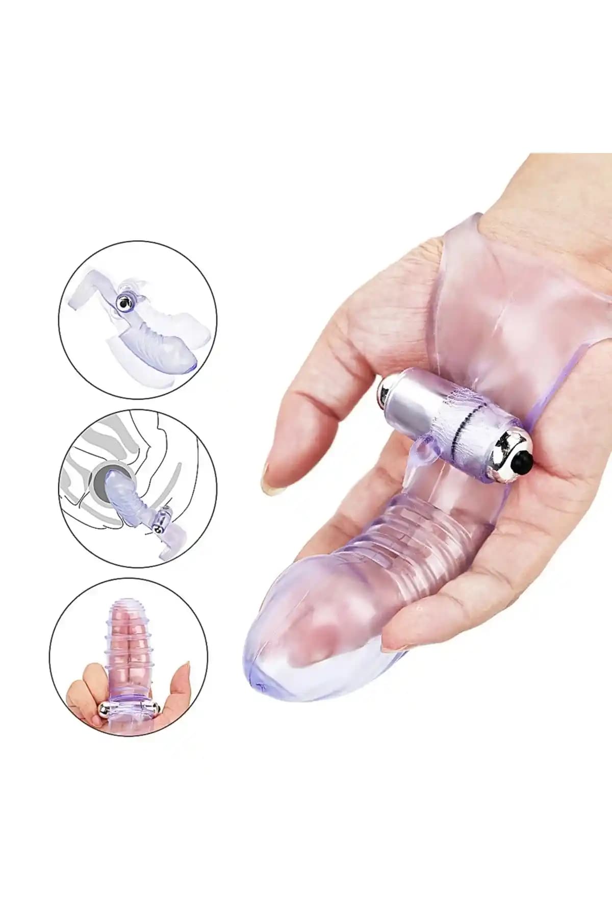 Lolita Shop Esnek Silikon Parmak Vibratör G Noktası ve Klitoris Uyarıcısı