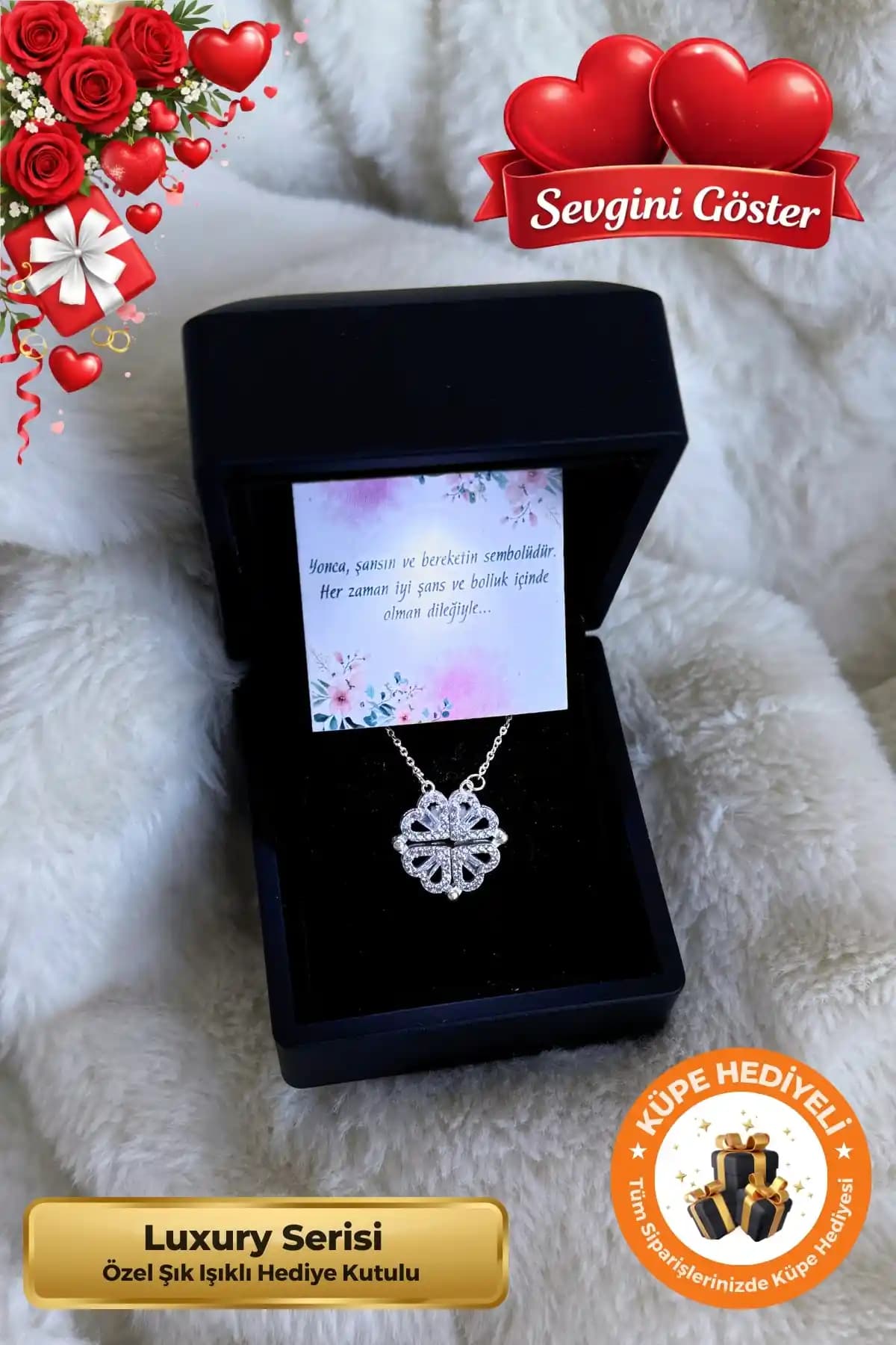 Lucente Jewellery Mıknatıslı Açılır Kapanır Aşk Kolyesi: Şık ve Anlamlı Tasarım Özellikleri