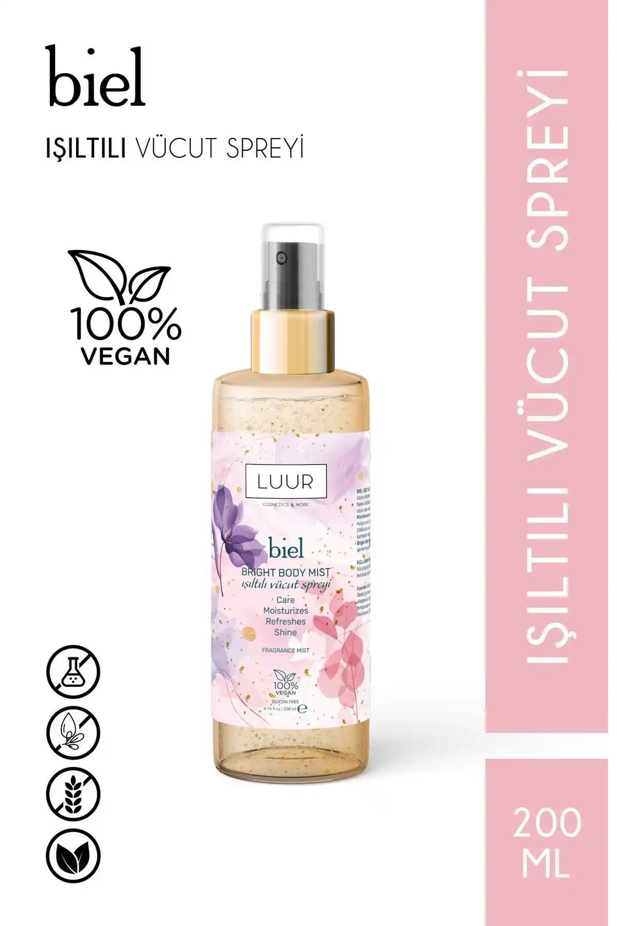 LUUR COSMETICS & MORE Biel Vücut Spreyi: Kalıcı ve Işıltılı Bir Güzellik Deneyimi