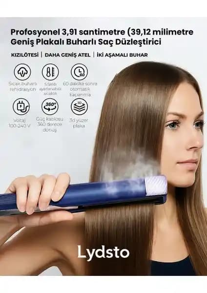 Lydsto Darkslateblue Saç Düzleştirici: Buhar Teknolojili ve Çoklu Isı Ayarlarıyla Güvenli Kullanım