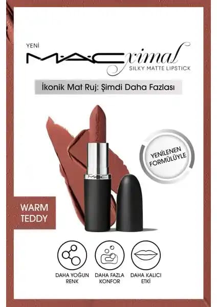 MAC Ximal Silky Matte Dudak Ruju: Yoğun Renk ve Bakım Sunan Modern Formül
