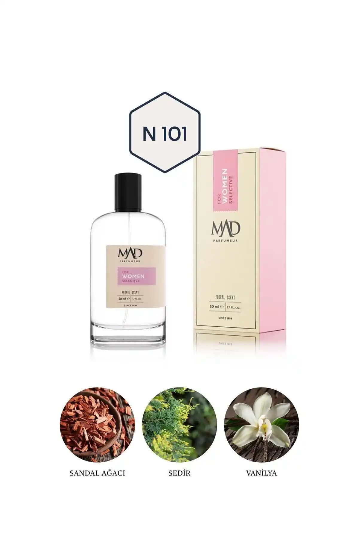 Mad N101 Selective Kadın Parfümü 50 ml Çiçeksi ve Kalıcı Koku Özellikleri