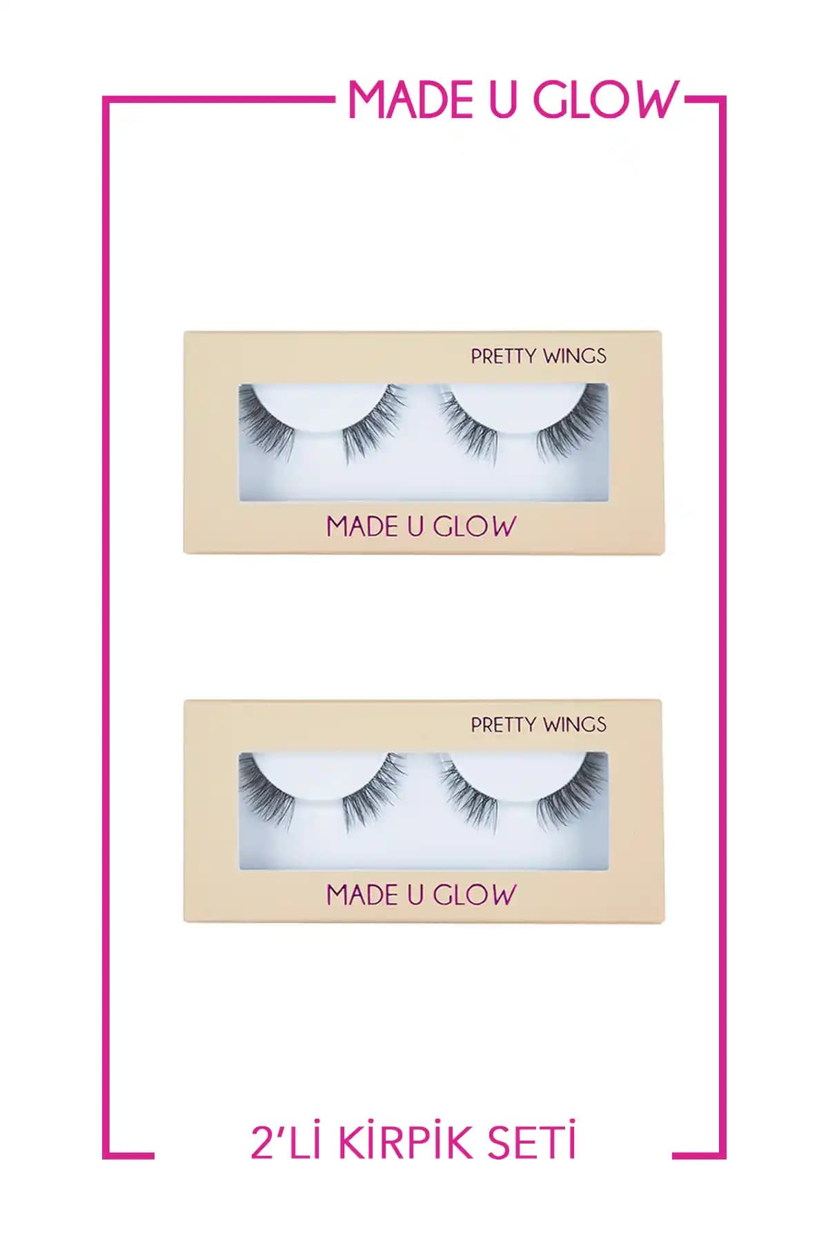 Made U Glow 2'li Pretty Wings Kirpik Seti: Doğal ve Hafif Göz Makyajı İçin Idealdir