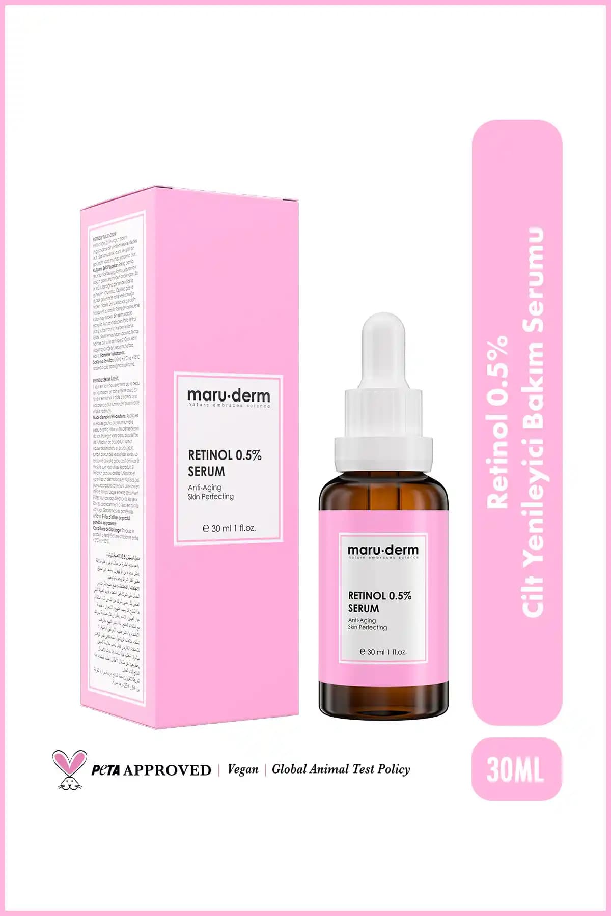 Maru.Derm Retinol 0.5% Cilt Yenileyici Serum: Yaşlanma Karşıtı ve Parlak Cilt İçin Etkili Bakım