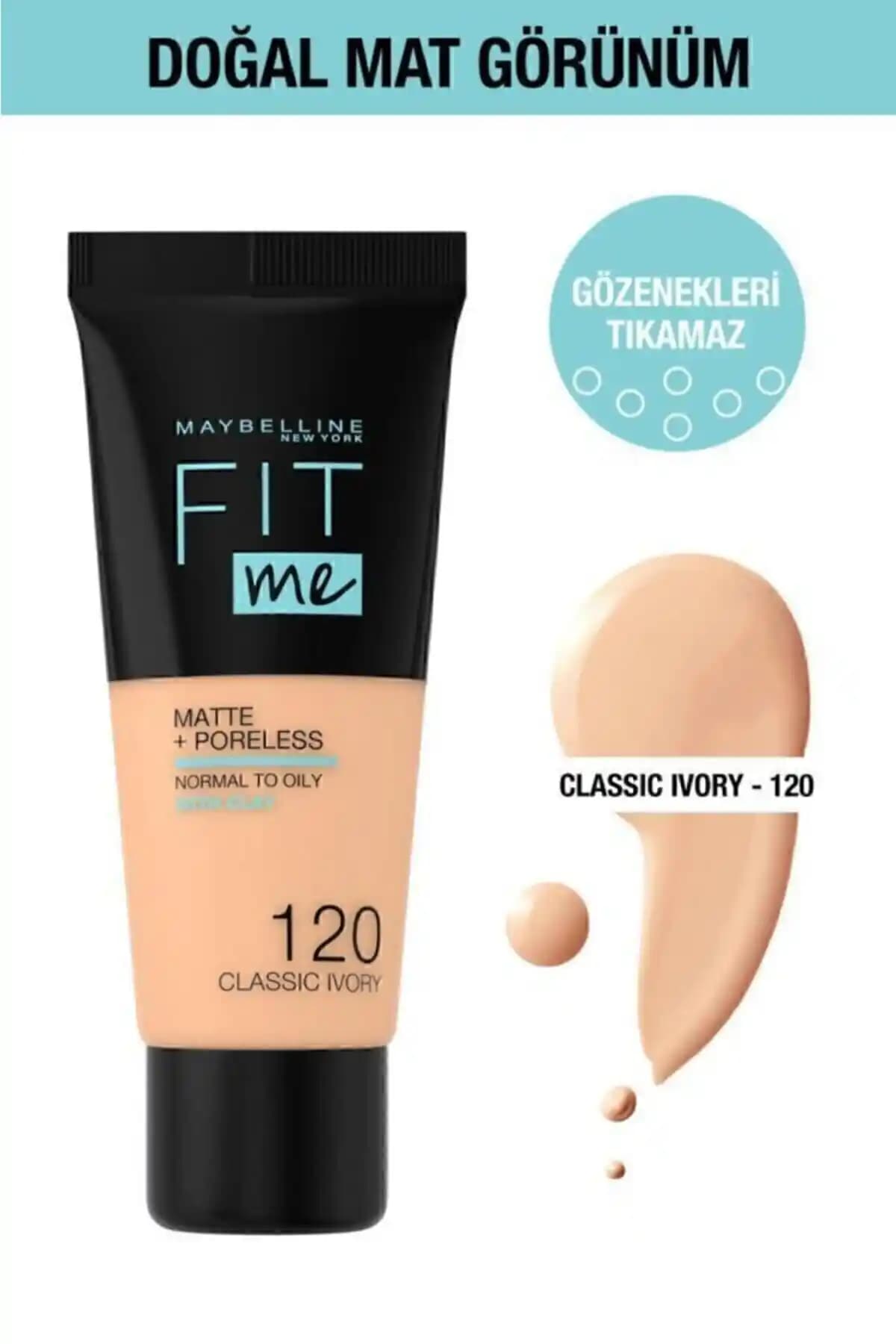 Maybelline Fit Me Matte+Poreless Fondöten: Yüksek Kapatıcılık ve Doğal Mat Görünüm Sağlayan Ürün
