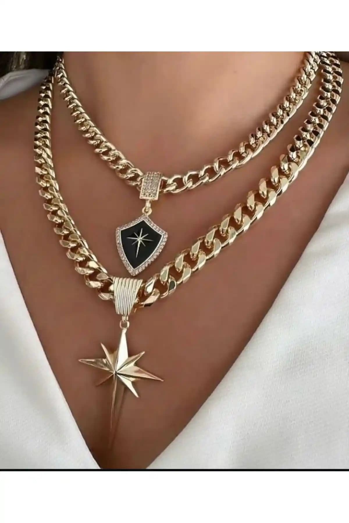 Mcgsteel Çağla Şikel Serisi Çelik Kolye: Modern ve Dayanıklı Takı Seçeneği