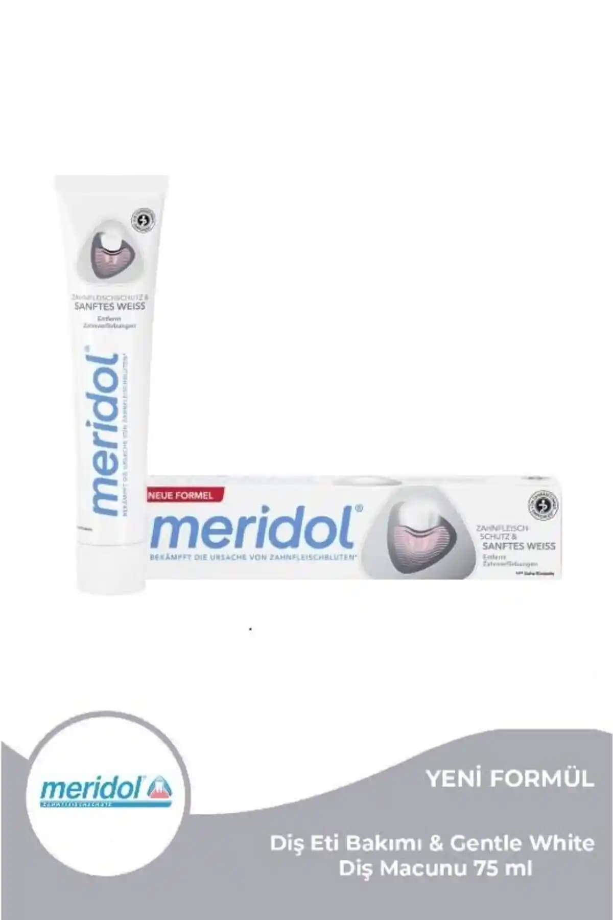 Meridol Gentle White 75 ml Hassas Dişler İçin Güçlü Temizlik ve Beyazlatma Özelliği