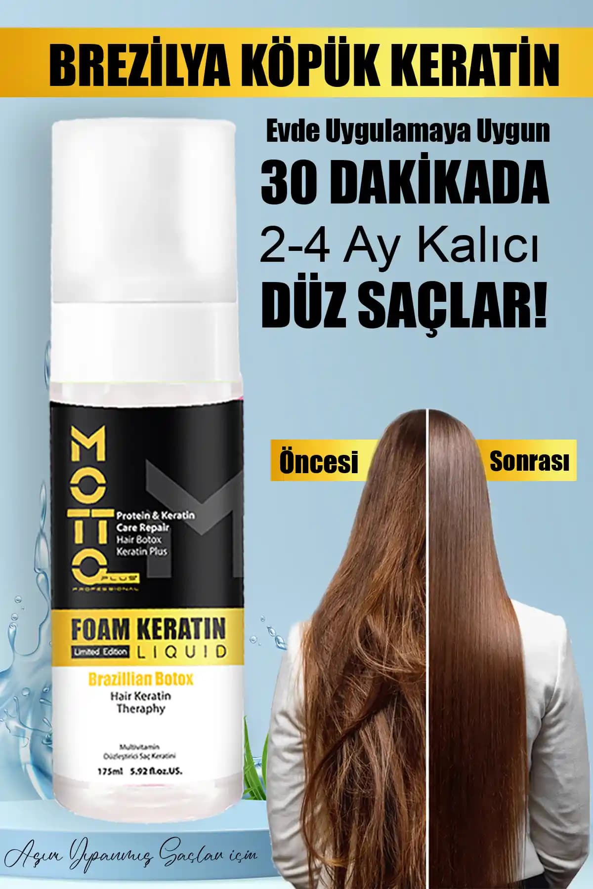 Motto Plus Profesyonel Aşırı Yıpranmış Saçlar İçin Düzleştirici ve Keratin Bakım Ürünü Türkiye