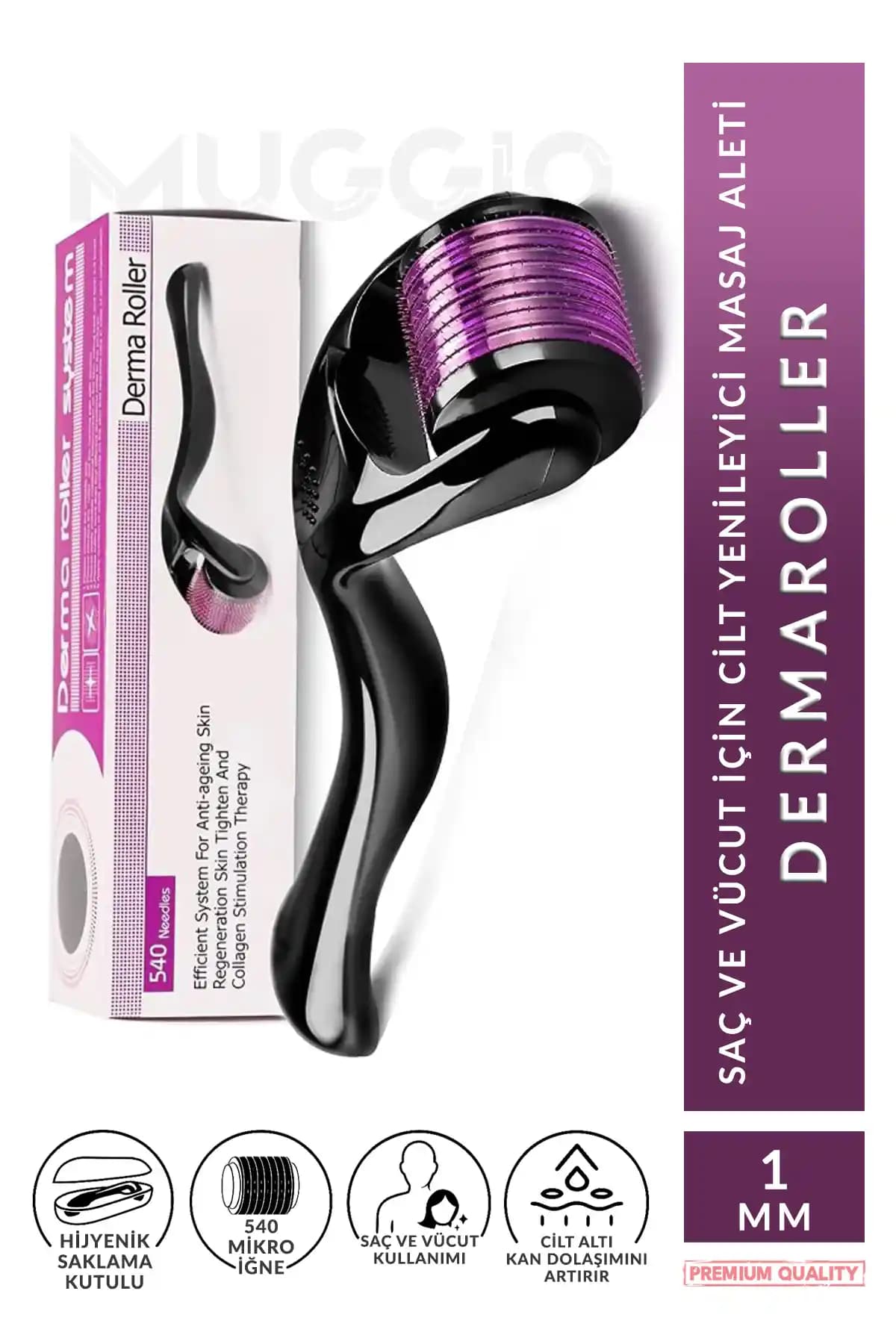 Muggio Titanyum Uçlu DermaRoller: Cilt Yenileme ve Bakım İçin Etkili Bir Çözüm