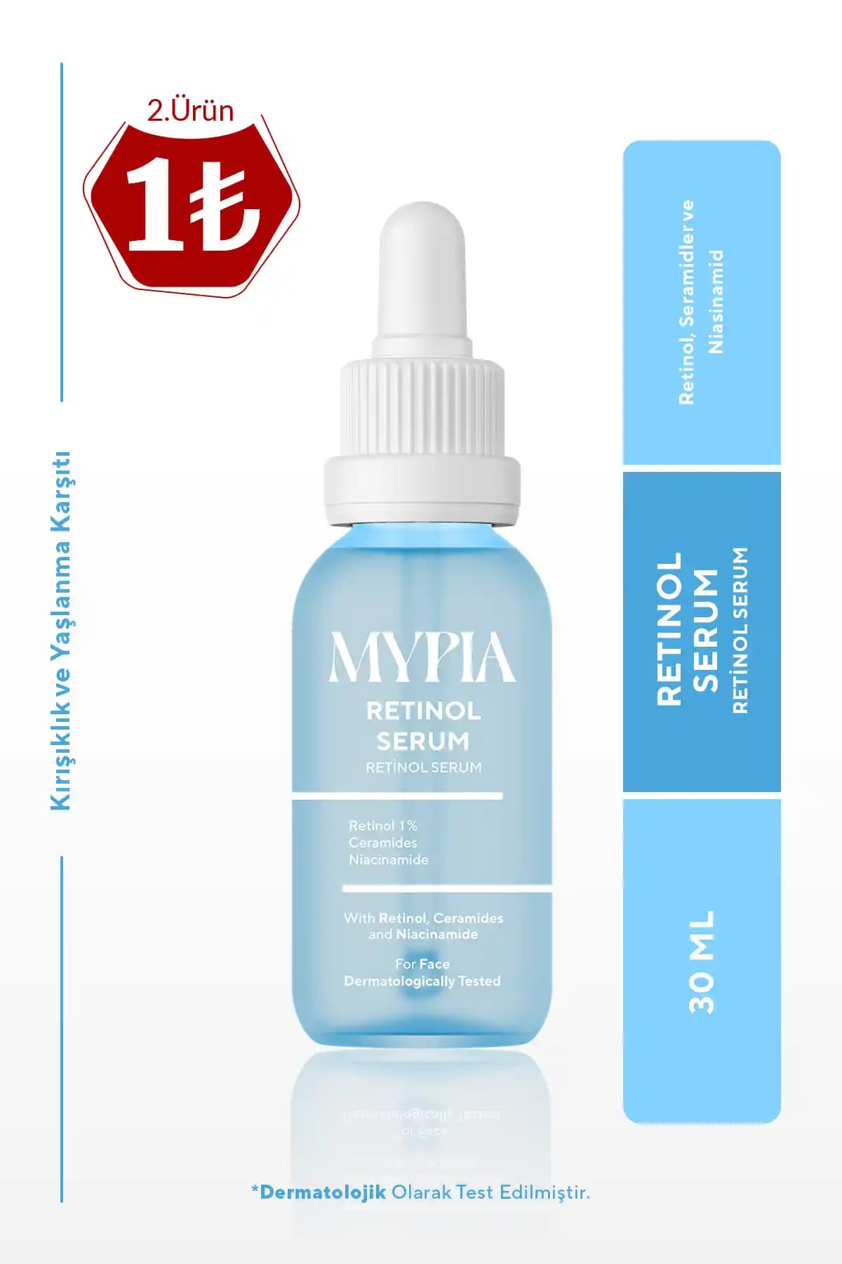 Mypia Cosmetics Retinol Serumu 1% ile Kırışıklık ve Yaşlanma Belirtilerine Etkili Çözüm