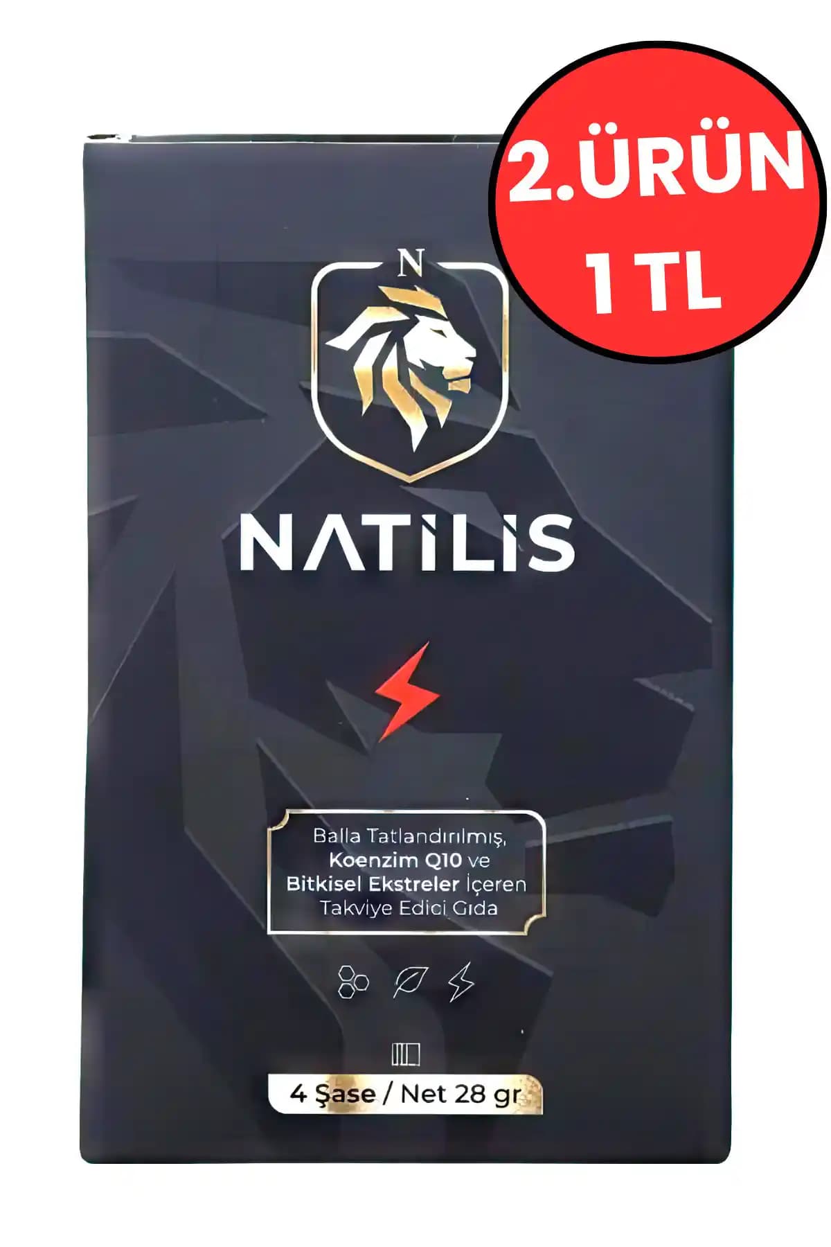 NATİLİS Erkekler İçin Bal Tatlandırılmış Koenzim Q10 ve Bitkisel Ekstreler İçeren Takviye Gıda