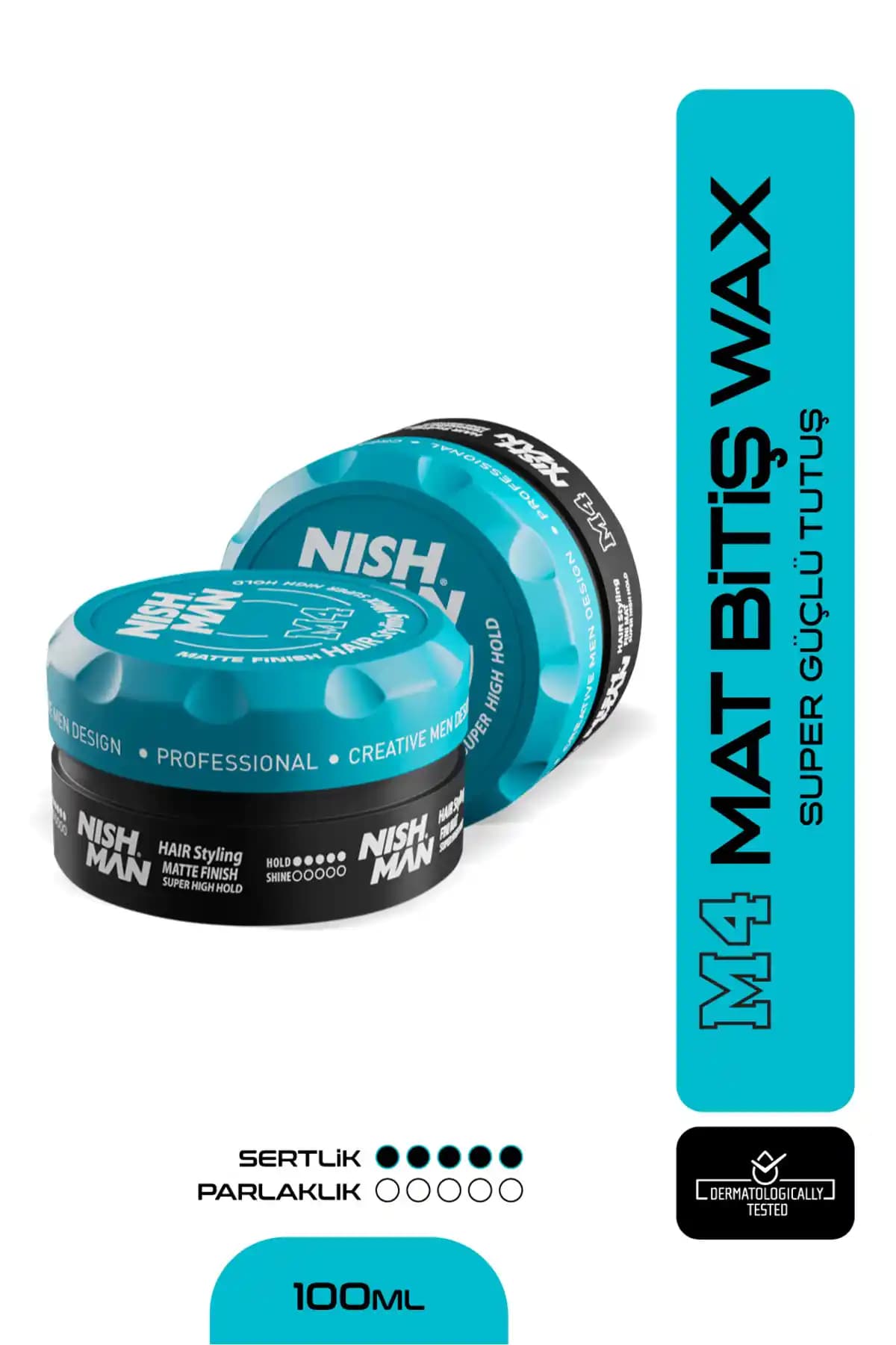 NISHMAN M4 Ultra Sert Mat Wax: Güçlü ve Uzun Süreli Saç Şekillendirme Ürünü