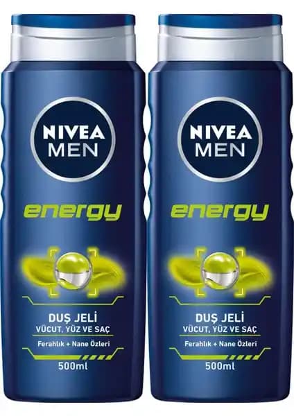 Nivea Men Energy Duş Jeli 3'ü 1 Arada Erkekler İçin Pratik ve Etkili Temizlik Çözümü