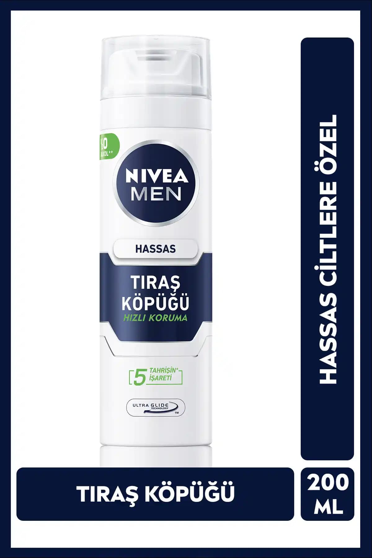 NIVEA MEN Erkek Tıraş Köpüğü Hassas Ciltler İçin Güvenli ve Konforlu Kullanım Sağlar