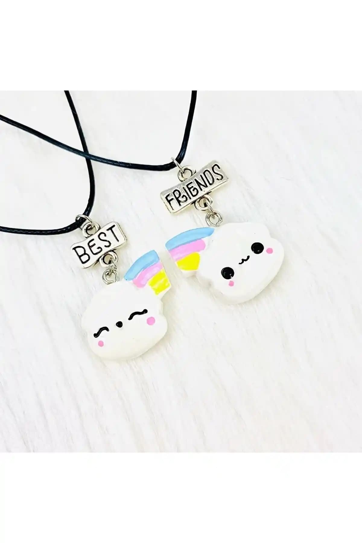 Nossun Gift Rainbow Gökkuşağı BFF Kolye: Renkli ve Anlamlı Takı Seçeneği