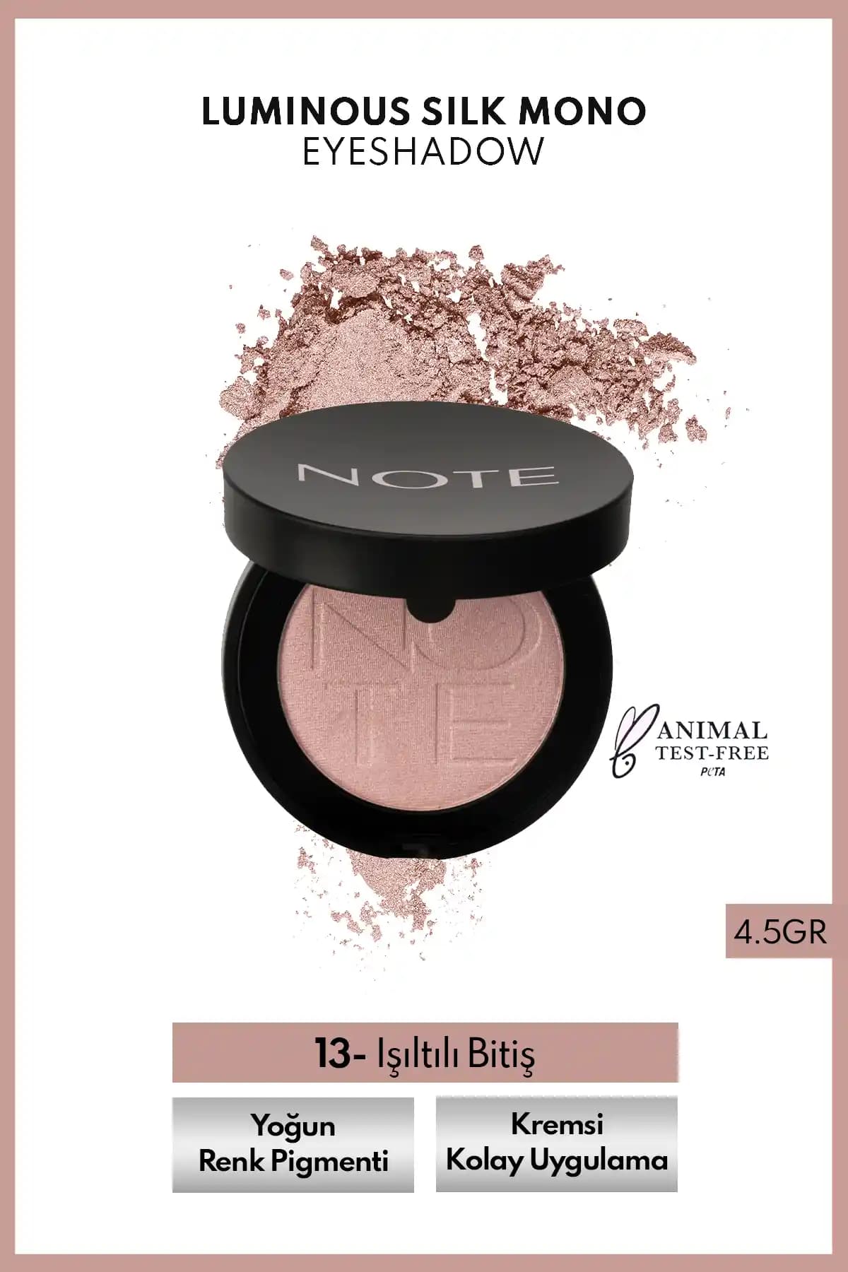 Note Cosmetics Luminous Silk Göz Farı Tekli 13 Somon Doğal ve Kalıcı Makyaj İçin Uygun