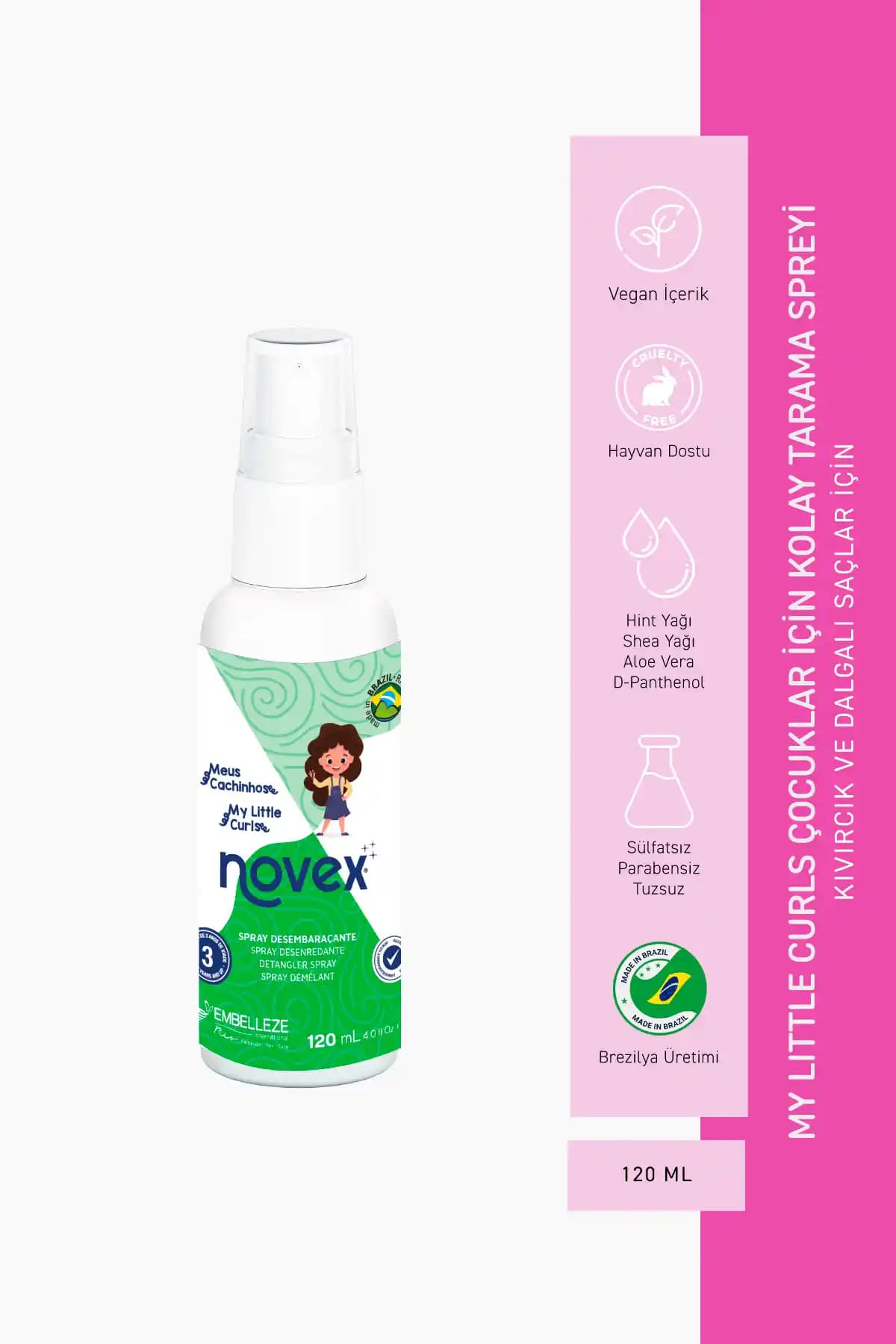 NOVEX My Little Curls Çocuklar İçin Kolay Saç Tarama Spreyi İncelemesi ve Kullanım Avantajları