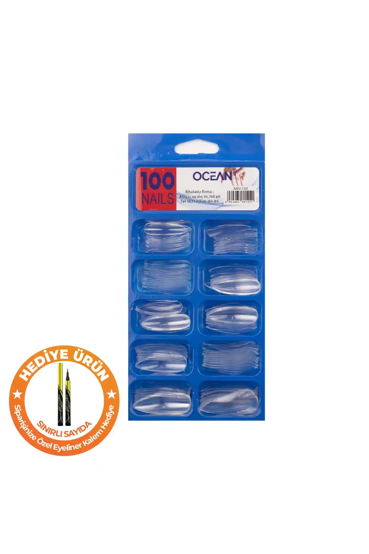 Ocean 100'lü Kutulu Stiletto Protez Takma Tırnak Estetik ve Kullanışlılık Sağlayan Çözüm