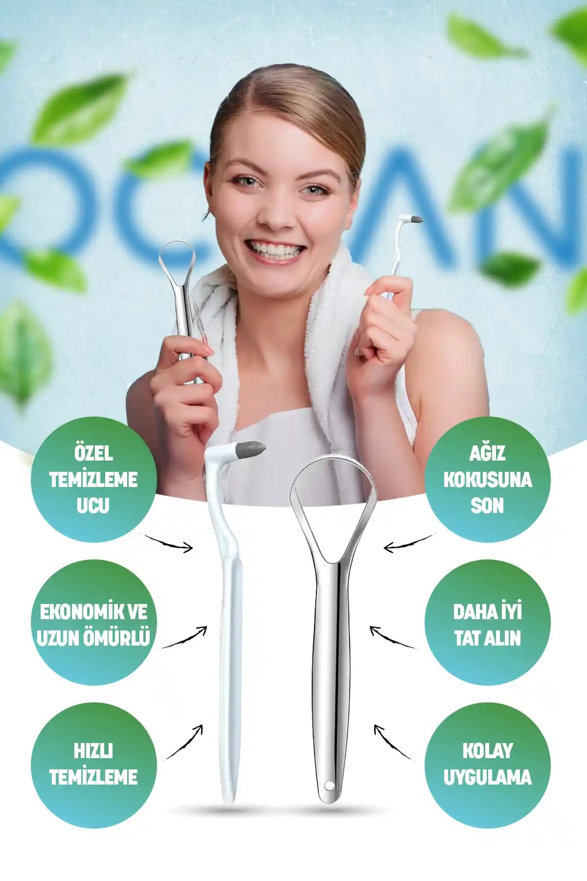 OceanCare Diş Silgisi ve Dil Temizleyici: Günlük Ağız Hijyeni İçin Etkili Çözüm