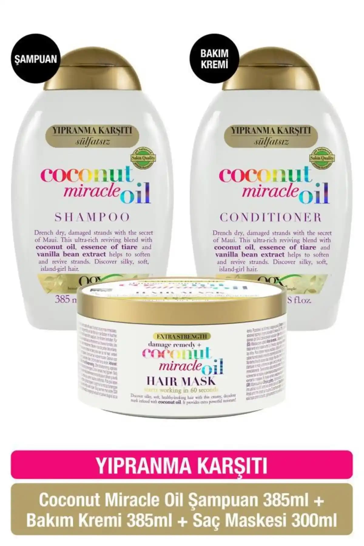 OGX Yıpranma Karşıtı Coconut Miracle Oil Serisi Saç Bakım Ürünleri Özellikleri ve Faydaları
