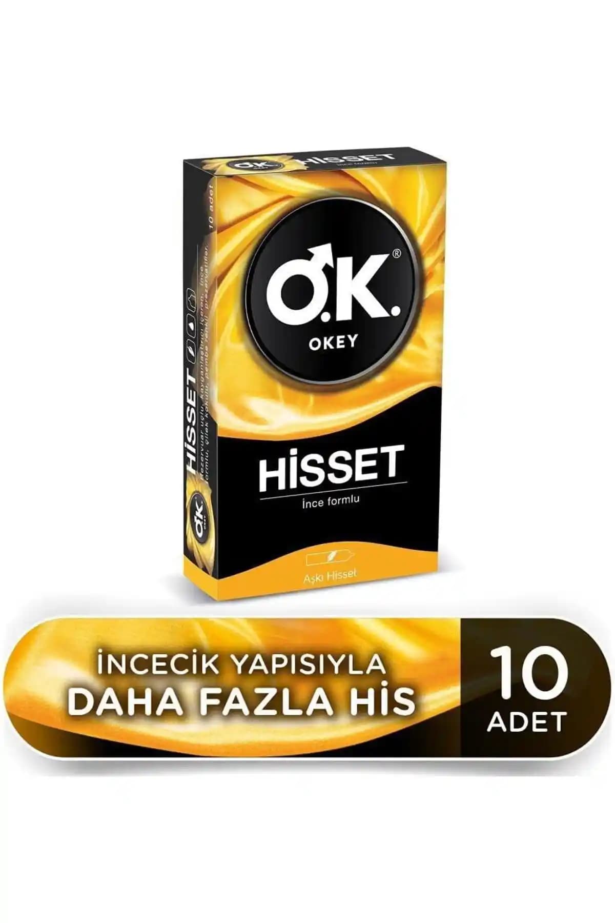 Okey Hisset Prezervatif 10'lu İnce Yapısı ve Güvenlik Standartlarıyla Öne Çıkar