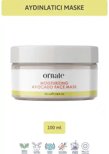 Ornate Avokado Özlü Krem Yüz Maskesi: Doğal ve Etkili Cilt Bakımının Anahtarı