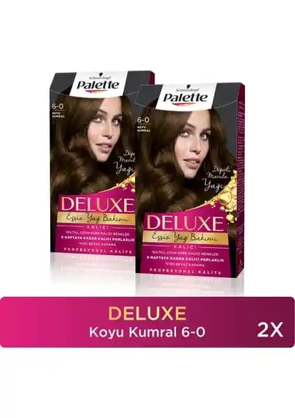 Palette Deluxe Koyu Kumral Saç Boyası 6-0 Doğal ve Kalıcı Renk Seçeneği