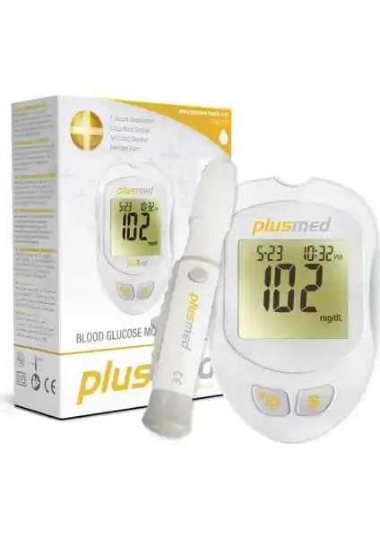 PLUSMED PM-100 Hızlı ve Güvenilir Kan Şekeri Ölçüm Cihazı Günlük Diyabet Takibi İçin