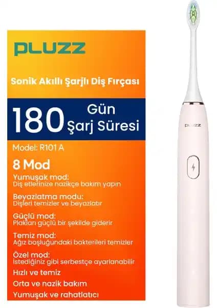 Pluzz R101A Akıllı Sonik Şarjlı Diş Fırçası: Gelişmiş Temizlik ve Konfor Sunan Modern Tasarım