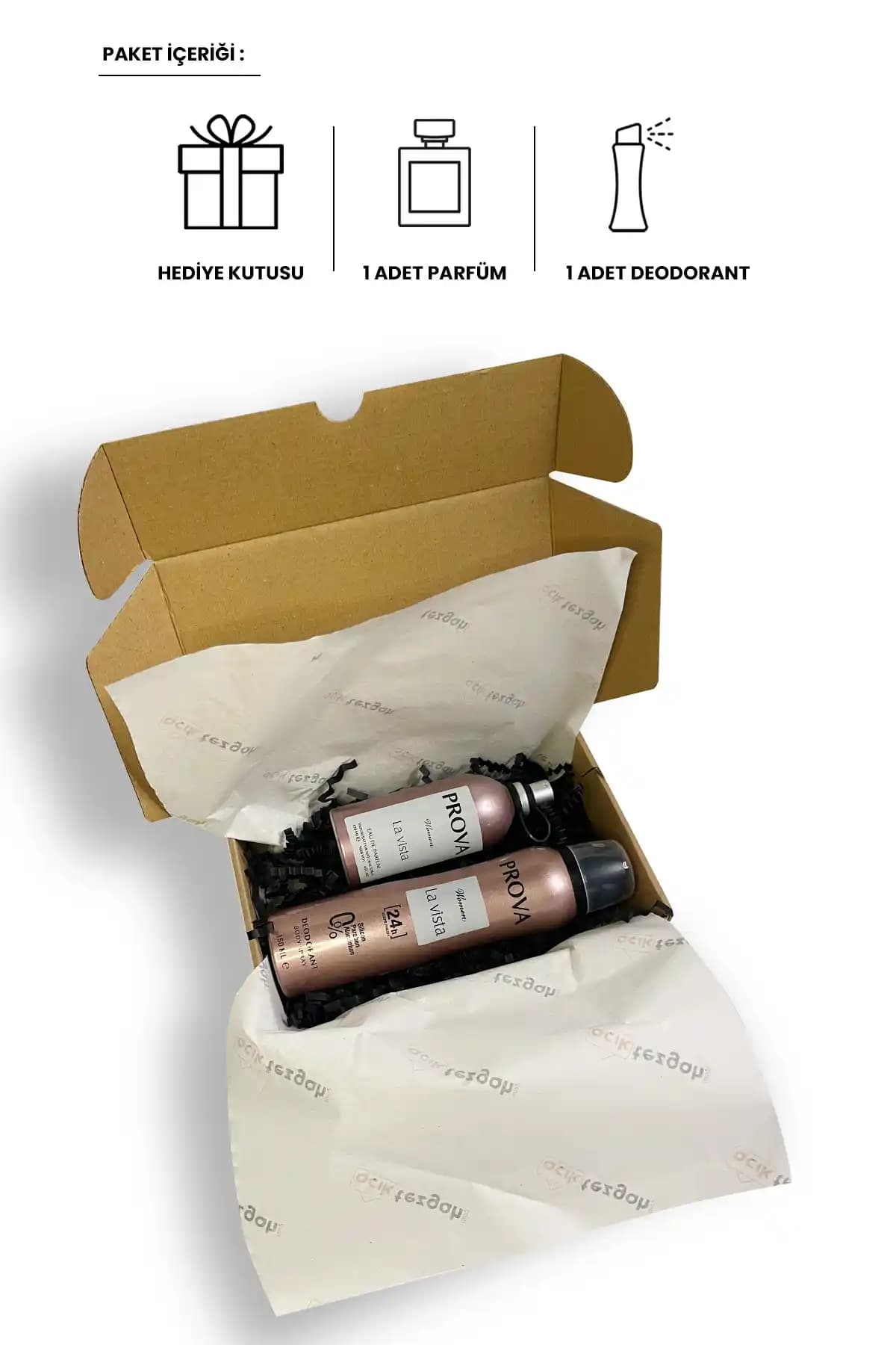 Prova La Vista Kadın Parfüm ve Deodorant Seti Şık ve Kalıcı Kokusu ile Günlük Kullanım İçin Uygun