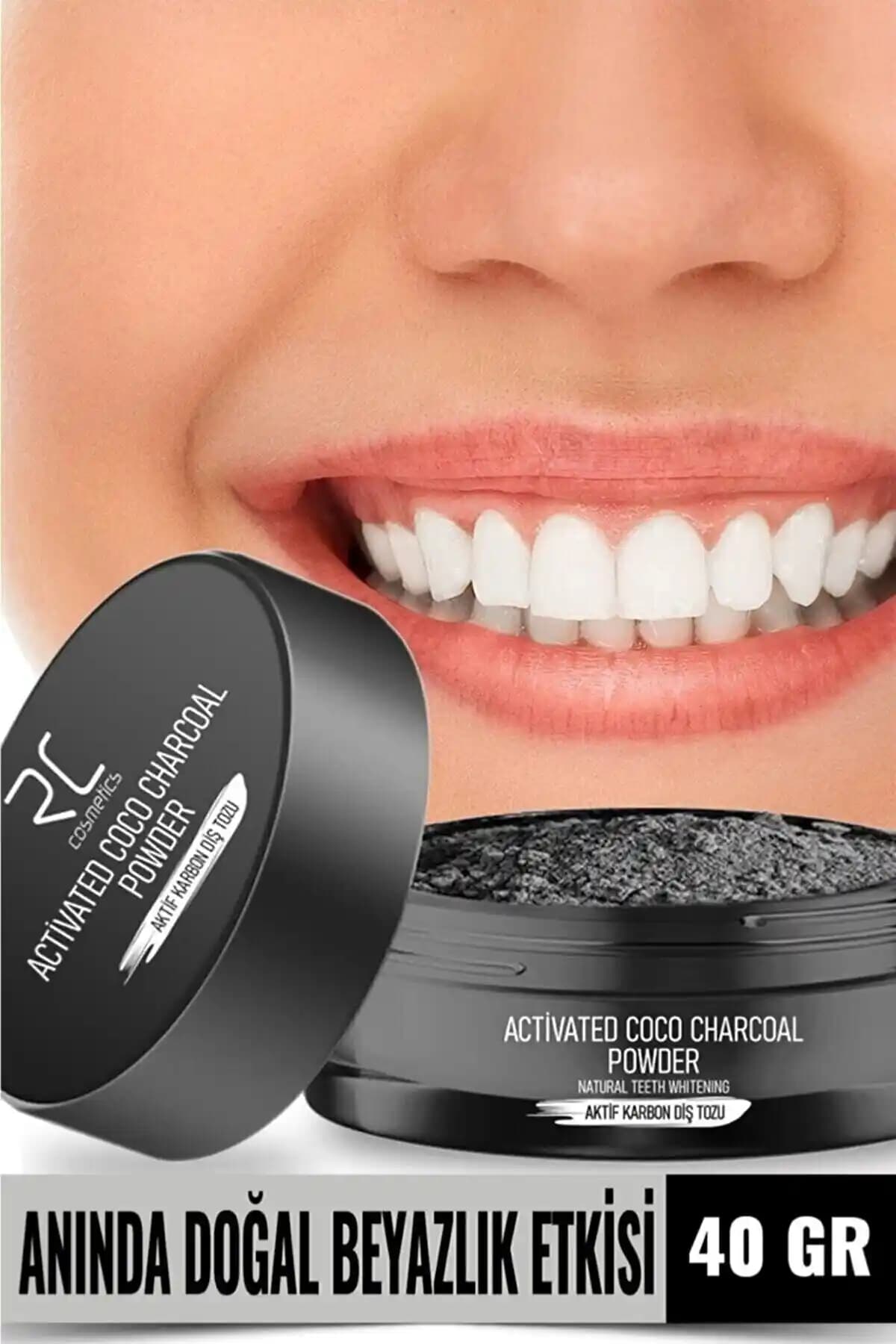 RC COSMETİCS Aktif Karbon Diş Temizleme Tozu: Doğal ve Güvenilir Beyazlatıcı Çözüm