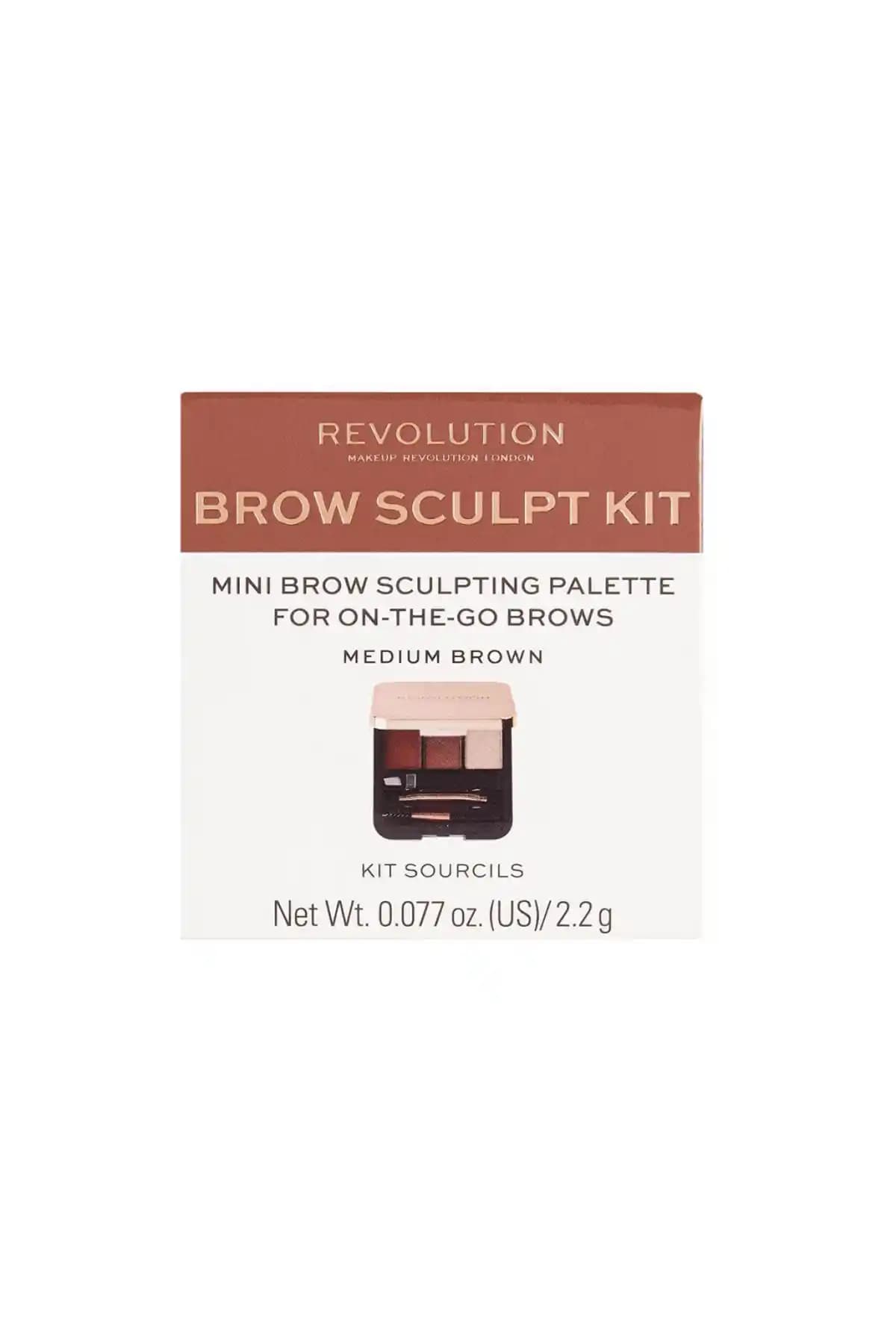 Revolution Brow Sculpt Kit Medium: Doğal ve Şık Kaşlar İçin Çok Fonksiyonlu Makyaj Seti